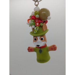 Paw Patrol Tracker Keychain Backpack Purse Charm Handmade Chihuahua Green Silver